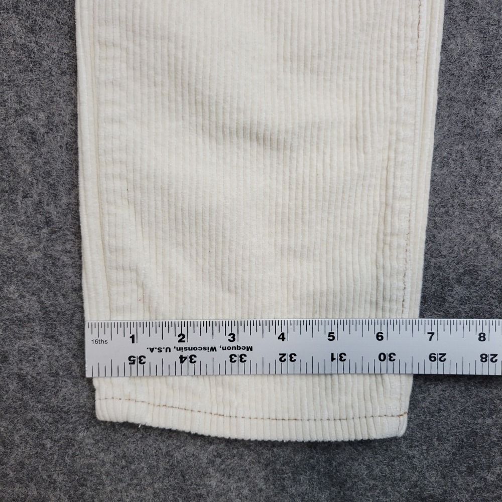 PacSun Jeans Womens 24 Ivory Mom Corduroy 5 Pocket Design Straight Leg Outdoor - Picture 10 of 14